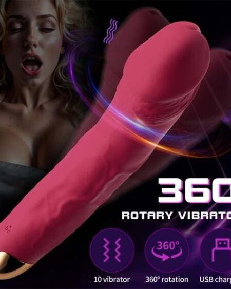 Pembe Renkli Dildo Vibratör